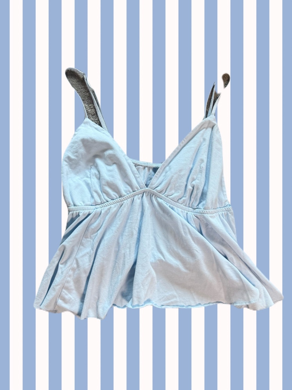 Wild Fable Baby Doll Blue Flowy Tank Top #y2k Adjustable Straps Size: L